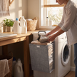 Wallora Foldable Wall Mounted Laundry Basket in use