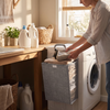 Wallora Foldable Wall Mounted Laundry Basket in use