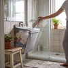 Wallora Foldable Wall Mounted Laundry Basket in use