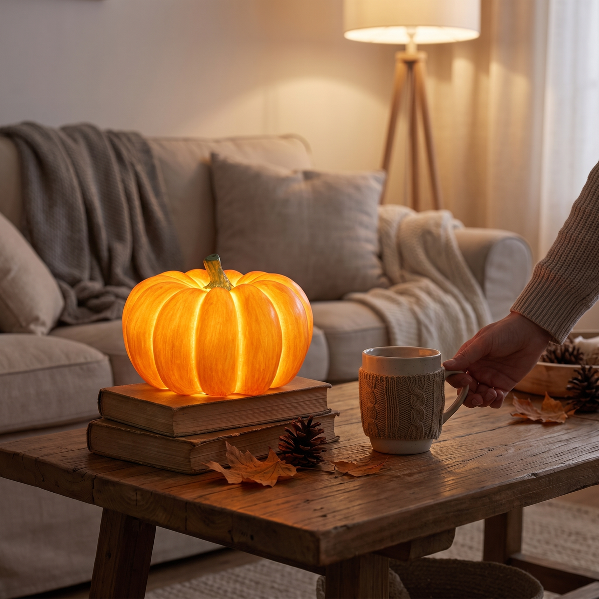 Hollowell Halloween Pumpkin Light in use