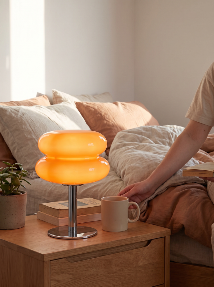 Ashcombe Glass Table Lamp, Colour For The Nightstand