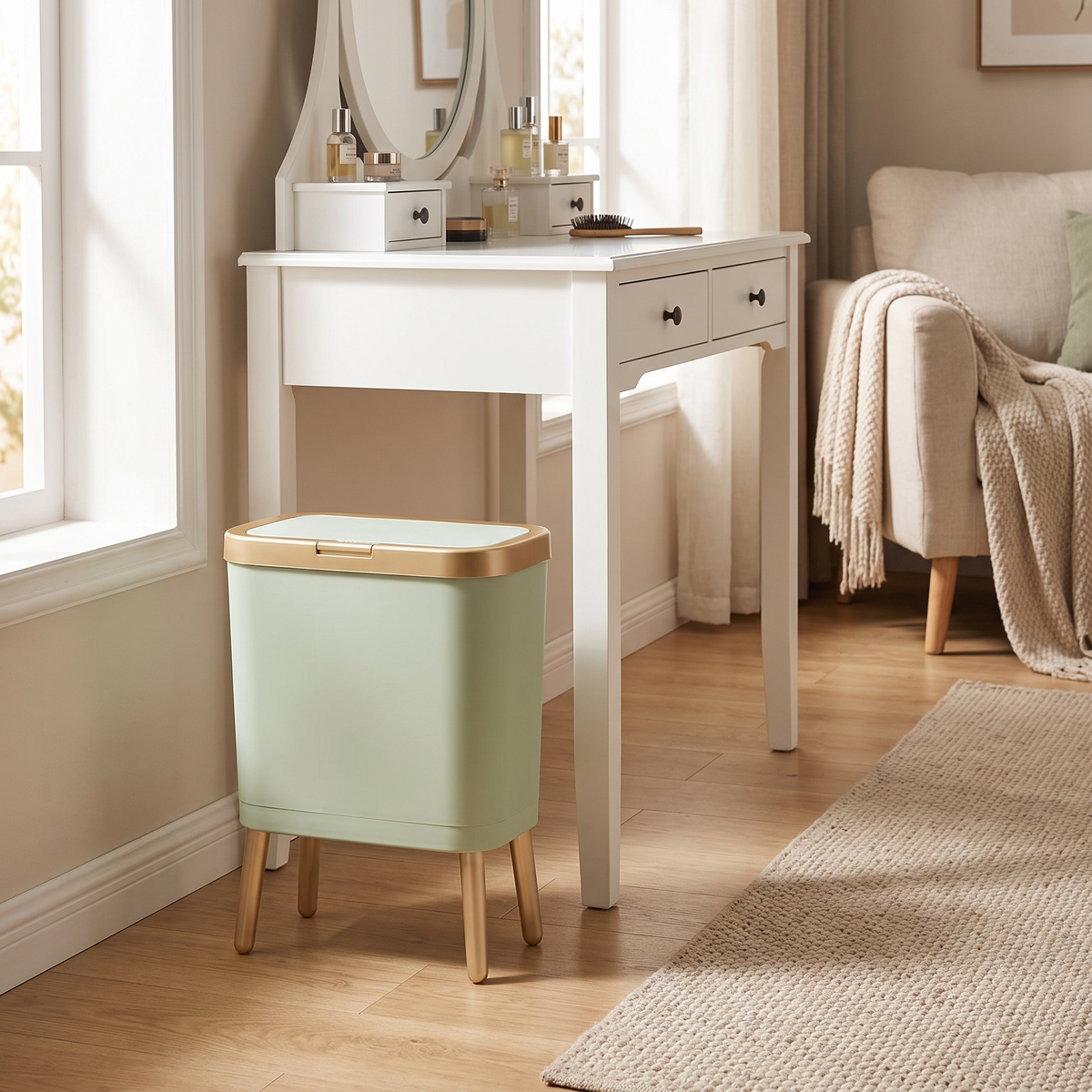 Kelham 15L Slim Waste Bin - Light Green