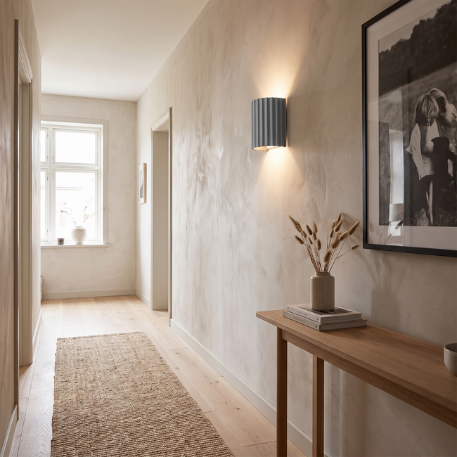 Ripon Resin Wall Lamp - Grey