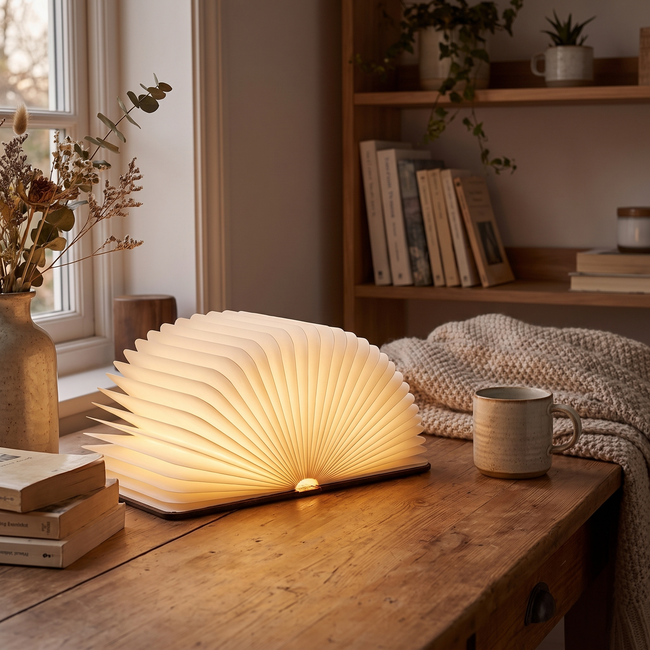 Lumibook Foldable Book Lamp - Brown