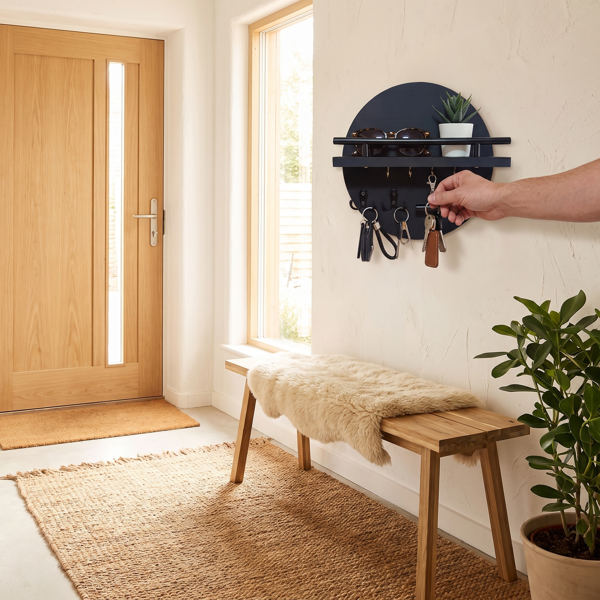 Keswick Round Key Holder - Black