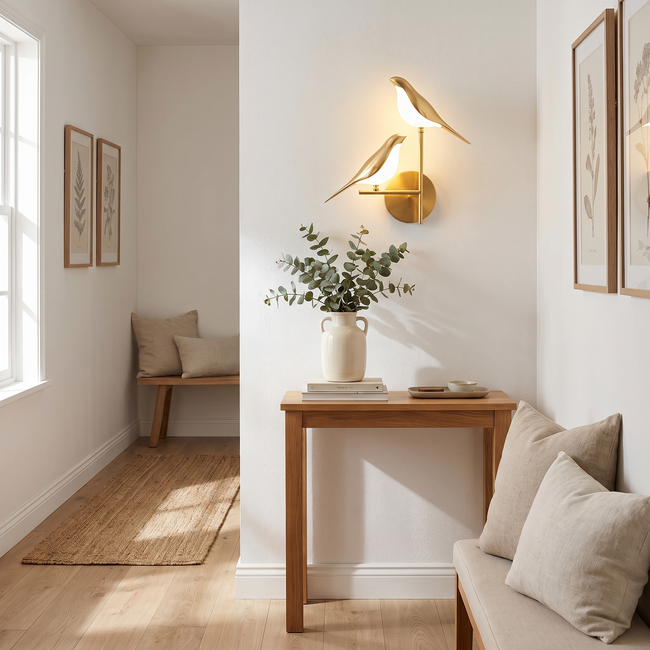 Finchley Golden Bird Wall Lamp