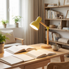 Elmsley Wooden Desk Lamp - Yellow