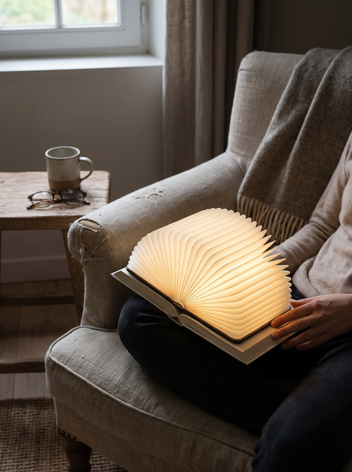 Lumibook foldable book lamp Light Wherever You Settle