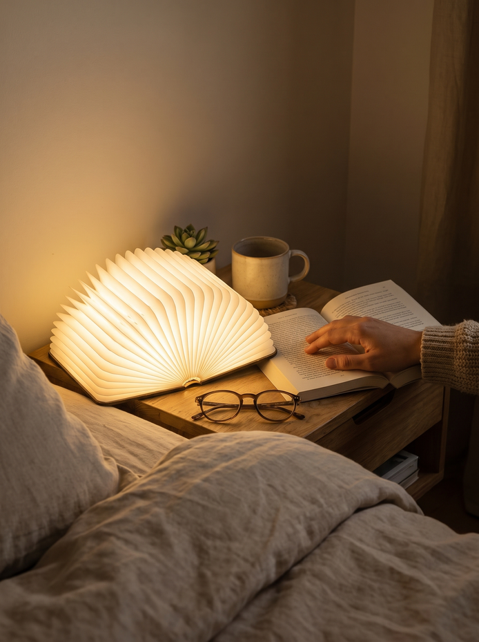 Lumibook foldable book lamp A Book That Turns Into Light