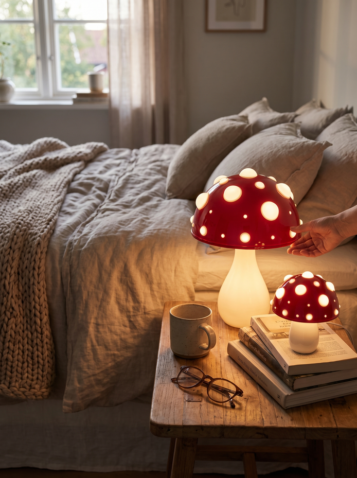 Amble mushroom table lamp Turn It Down To A Night Light