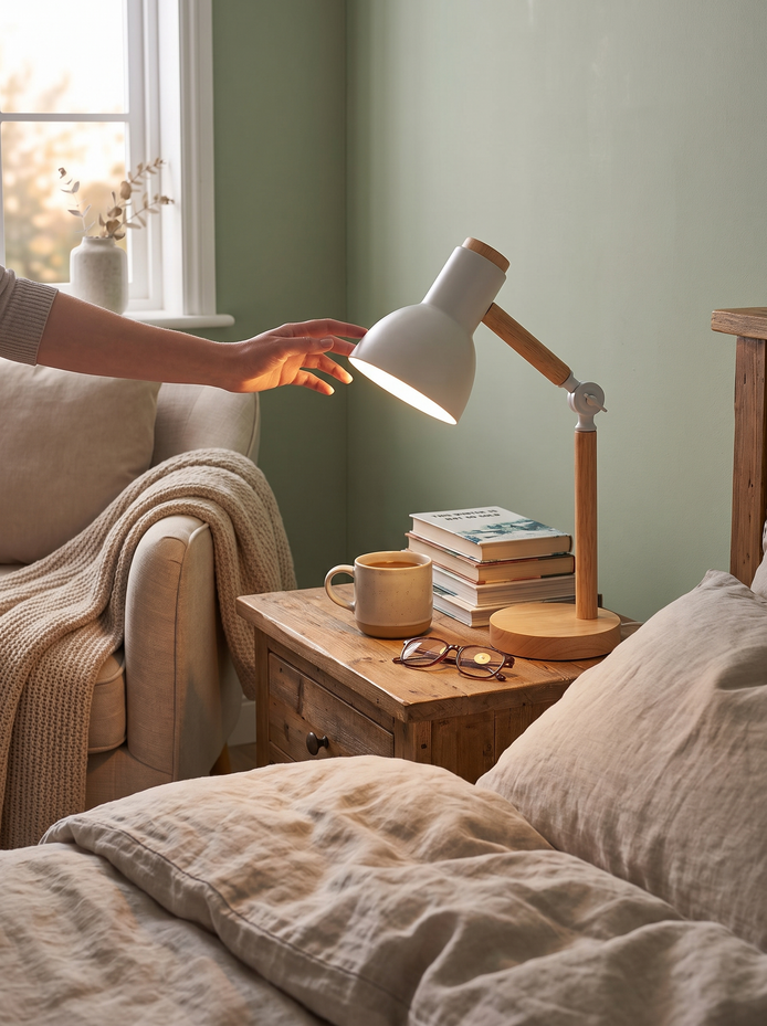 Elmsley wooden desk lamp Made For Desks And Bedsides