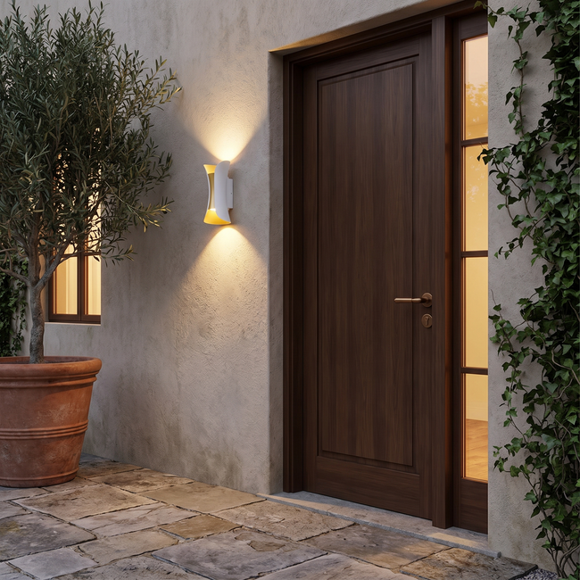 Up Down Lighting Wall Lights Modern Curved LED Waterproof Light