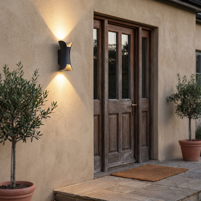 Up Down Lighting Wall Lights Modern Curved LED Waterproof Light