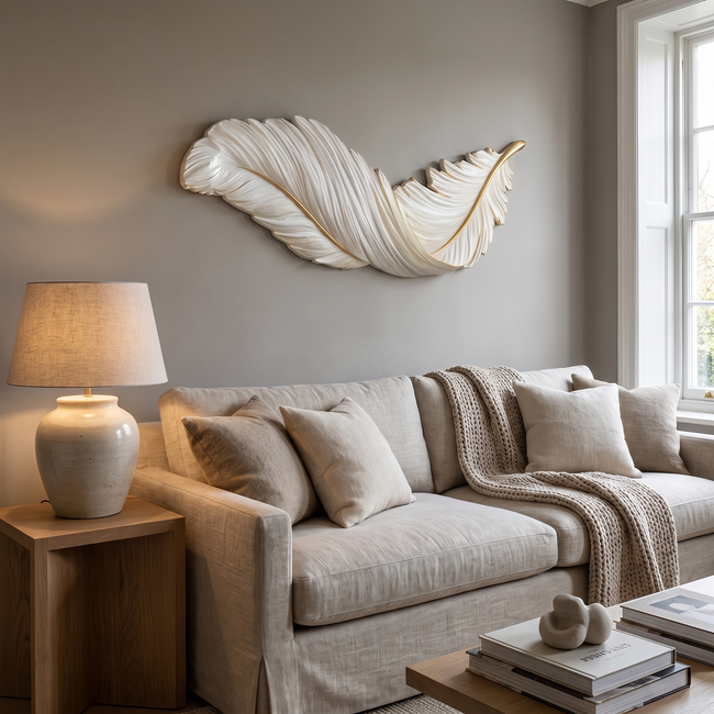 Feather Wall Lamp Modern Luxury Creative LED Art Deco Lamp