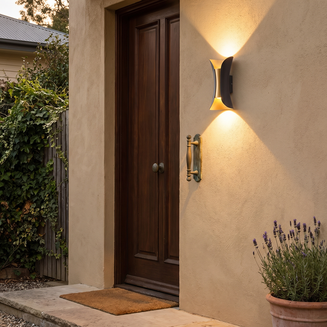 Up Down Lighting Wall Lights Modern Curved LED Waterproof Light