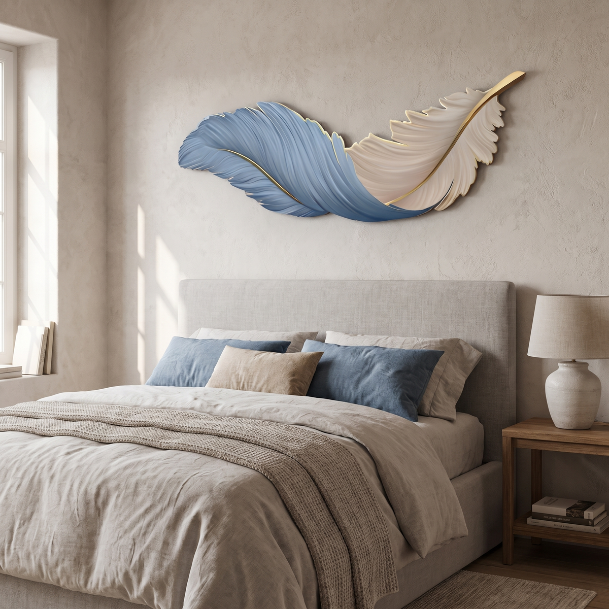 Feather Wall Lamp Modern Luxury Creative LED Art Deco Lamp