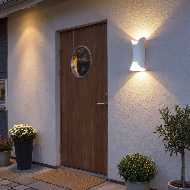 Up Down Lighting Wall Lights Modern Curved LED Waterproof Light