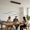 Curved LED Pendant Light Wavy LED Metal Ceiling Light