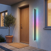 Outdoor Strip Wall Light Black Linear LED Integrated Light