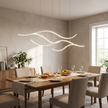 Curved LED Pendant Light Wavy LED Metal Ceiling Light