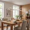 Curved LED Pendant Light Wavy LED Metal Ceiling Light