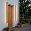 Outdoor Strip Wall Light Black Linear LED Integrated Light
