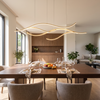 Curved LED Pendant Light Wavy LED Metal Ceiling Light