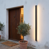 Outdoor Strip Wall Light Black Linear LED Integrated Light