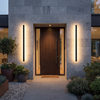 Outdoor Strip Wall Light Black Linear LED Integrated Light