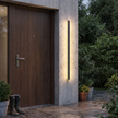 Outdoor Strip Wall Light Black Linear LED Integrated Light