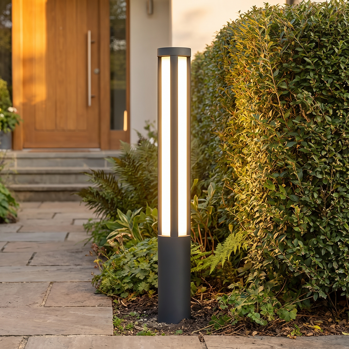 Residential Bollard Lights Modern Cylindrical LED Landscape Light