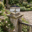 Stone Pillar Solar Lights Retro Copper Waterproof Fence Post Light