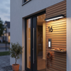 LED Linear Wall Light Outdoor Black Rectangular Lamp