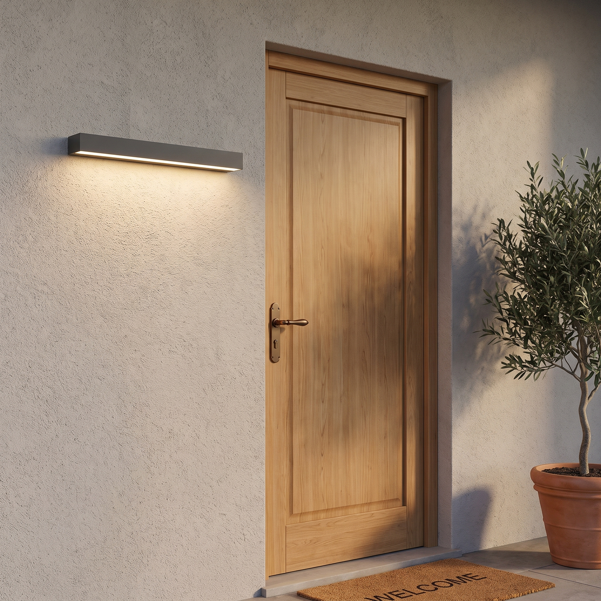 Exterior Porch Light Fixtures Modern Waterproof Door Number LED Light