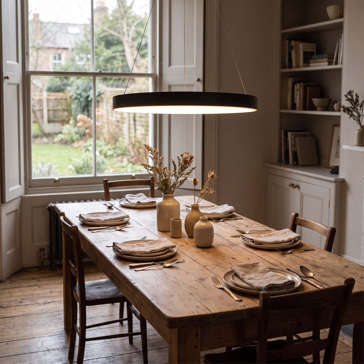 Malton Round Ring Pendant Light LED Dimmable Four Sizes