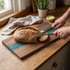 Hawes Resin River Chopping Board Acacia Wood Serving Board