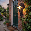 Helmsley Peacock Outdoor Wall Light Hand Painted IP55