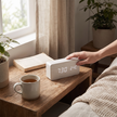 Rufford LED Alarm Clock Wood Effect Voice Activated