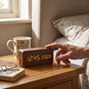 Rufford LED Alarm Clock Wood Effect Voice Activated