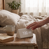 Rufford LED Alarm Clock Wood Effect Voice Activated