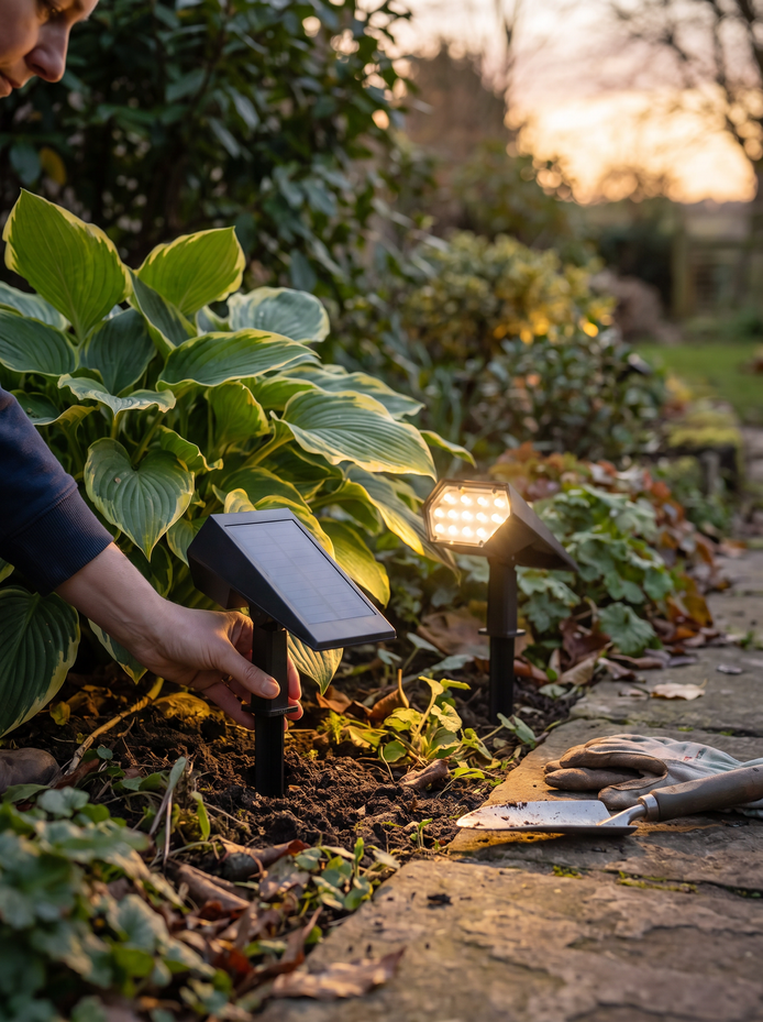 Beverley solar spike spotlights, Push In And Forget