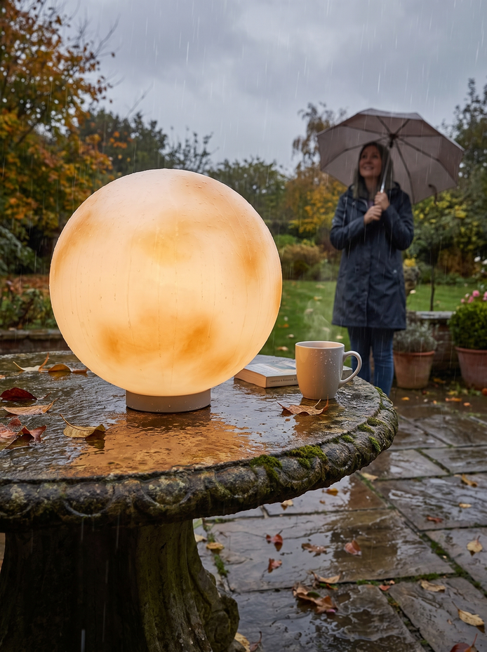 Wetherby moon pillar light, Weatherproof Year Round