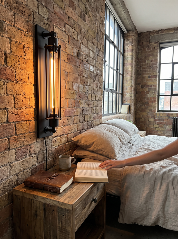 Chipping industrial wall sconce, Warehouse Character For Your Walls