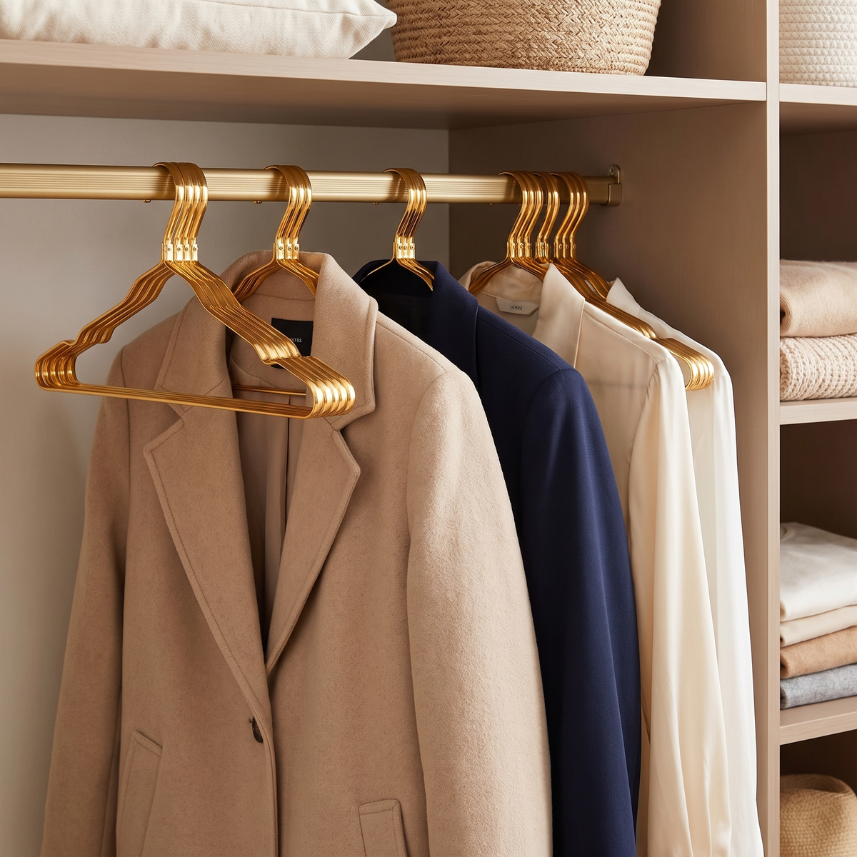 Bibury Metal Coat Hangers Set of 10 Non Slip