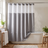 Staithes Waffle Weave Shower Curtain No Hook Snap In Liner