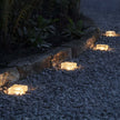 Reeth Solar Ice Cube Step Lights Set of 4 Crystal Glass