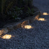Reeth Solar Ice Cube Step Lights Set of 4 Crystal Glass