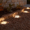 Reeth Solar Ice Cube Step Lights Set of 4 Crystal Glass