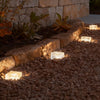 Reeth Solar Ice Cube Step Lights Set of 4 Crystal Glass