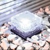 Reeth Solar Ice Cube Step Lights Set of 4 Crystal Glass